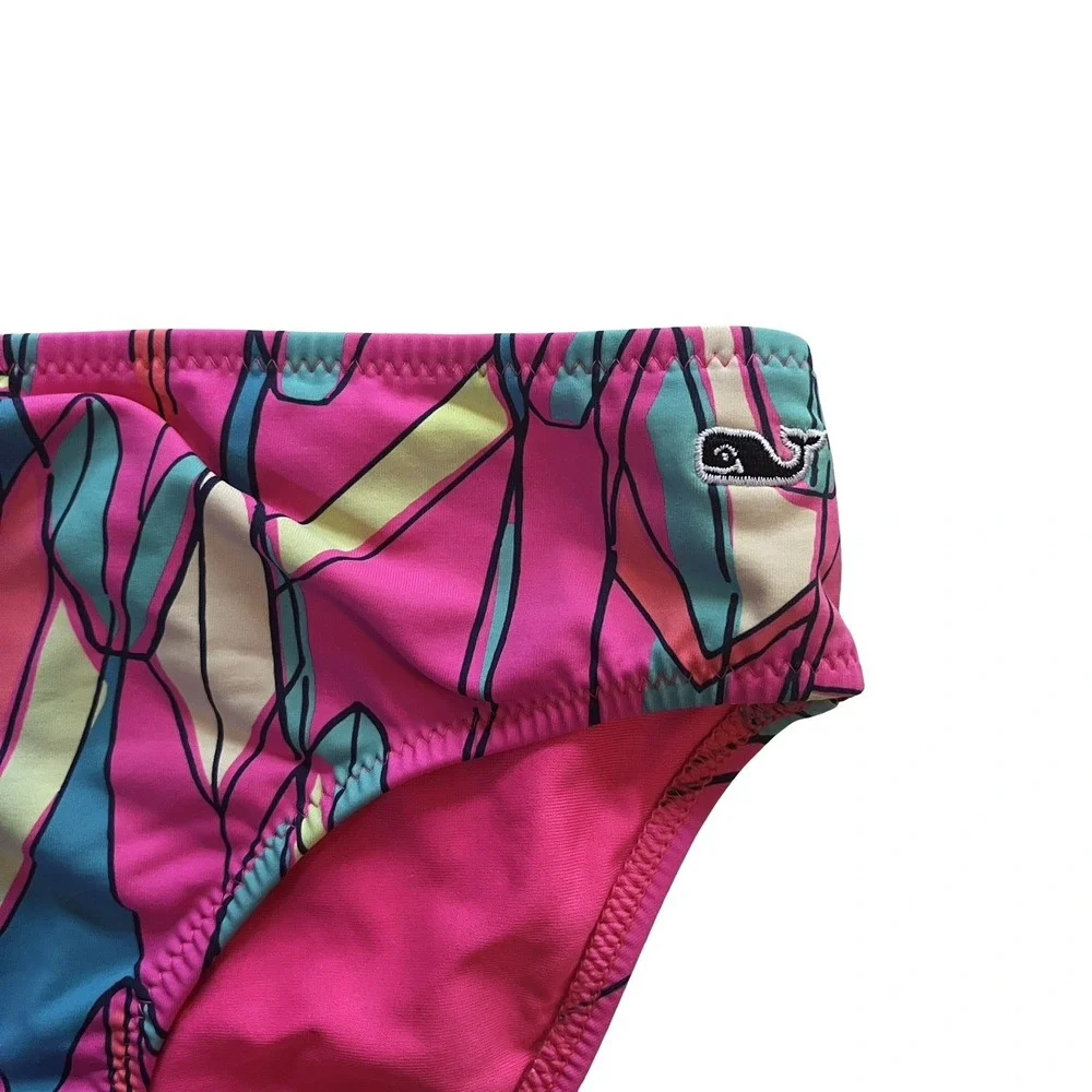 Vineyard Vines Size 6 Bikini Pink Surfboard‎ Abstract Tie Back 2-Piece *Wear*